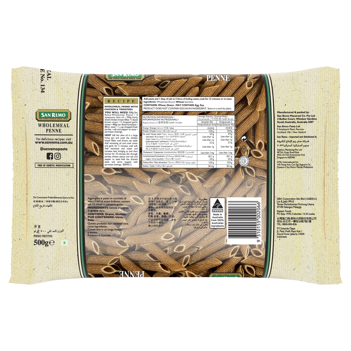 Wholemeal Penne
